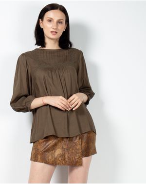 Bluza cu maneci bufante trei sferturi N230814003