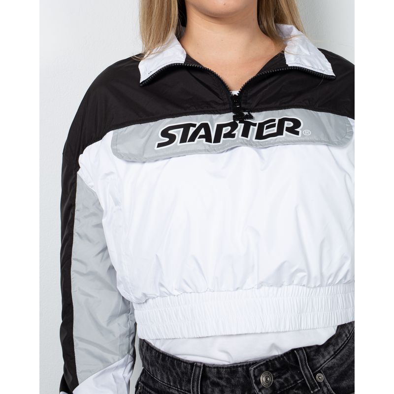 Jacheta-crop-cu-fermoar-partial-si-elastic-lat-in-talie-23FPS13034