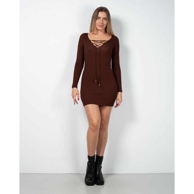 Rochie-creion-din-tricot-elastic-cu-maneca-lunga-23KOSE1002