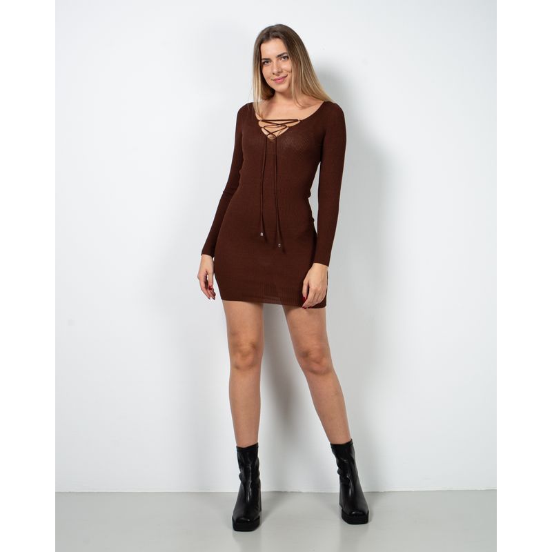 Rochie-creion-din-tricot-elastic-cu-maneca-lunga-23KOSE1002