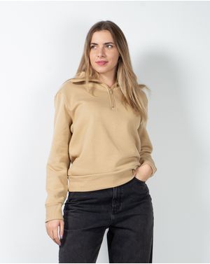 Bluza cu interior pufos si fermoar la baza gatului 23ALNB8007