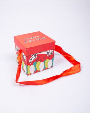 Cutie de cadou rosie cu capac