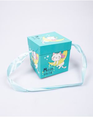 Cutie bleu cu capac de cadou