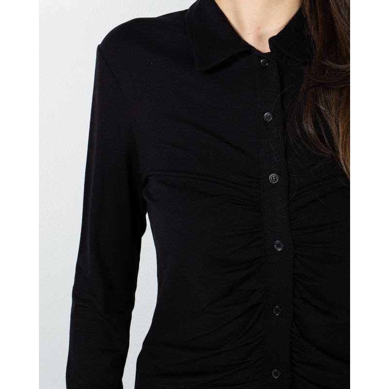 Bluza-uni-cu-nasturi-si-guler-ascutit-23ALNA7016