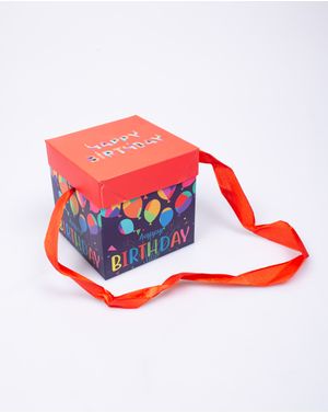 Cutie de cadou rosie cu capac