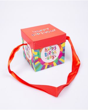 Cutie de cadou rosie cu capac