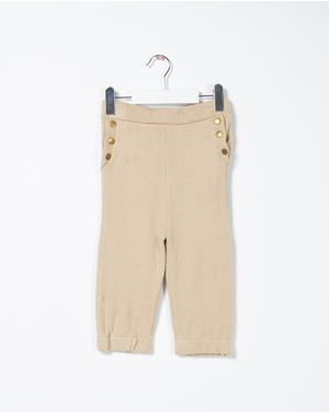 Pantaloni tricotati cu banda elastica si buzunare pentru fete 23CLO01003