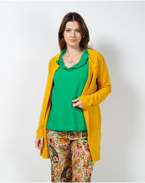 Cardigan uni cu buzunare aplicate 23ITTB4017