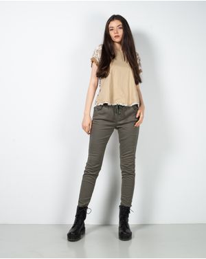 Pantaloni casual cu snur in talie 23ITTB4019
