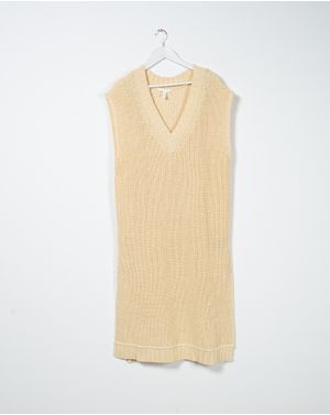 Rochie tricotata cu fante laterale 23ITTH1023