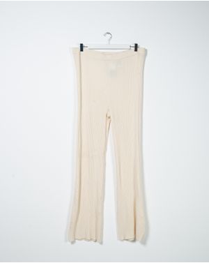 Pantaloni tricotati cu talie elastica 23ITTH1020