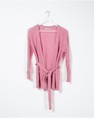 Cardigan tricotat cu cordon in talie 23MAE03002