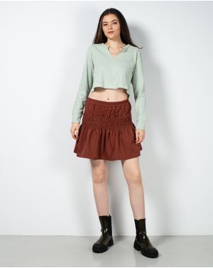 Fusta uni cu talie elastica 23MAY14018