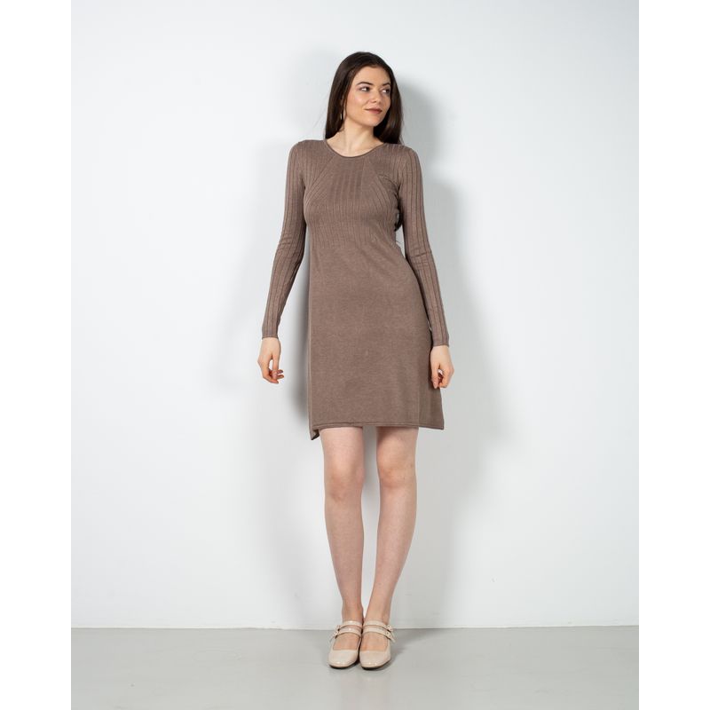 Rochie-tricotata-fin-cu-maneca-lunga-24PUZ93119