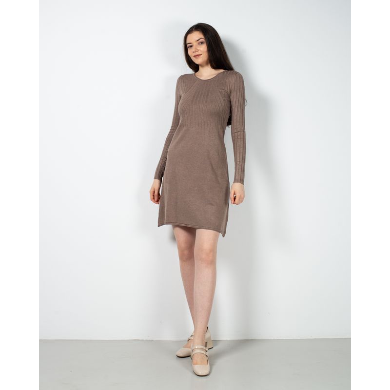 Rochie-tricotata-fin-cu-maneca-lunga-24PUZ93119