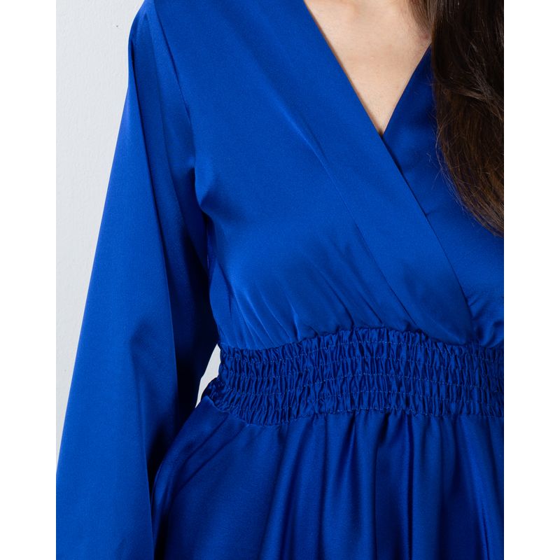 Rochie-satinata-cu-decolteu-si-elastic-in-talie-24PUZ93130