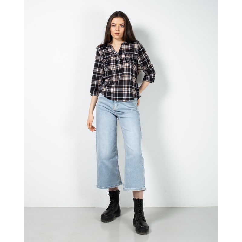 Bluza-in-carouri-cu-maneci-ajustabile-24PUZ93112