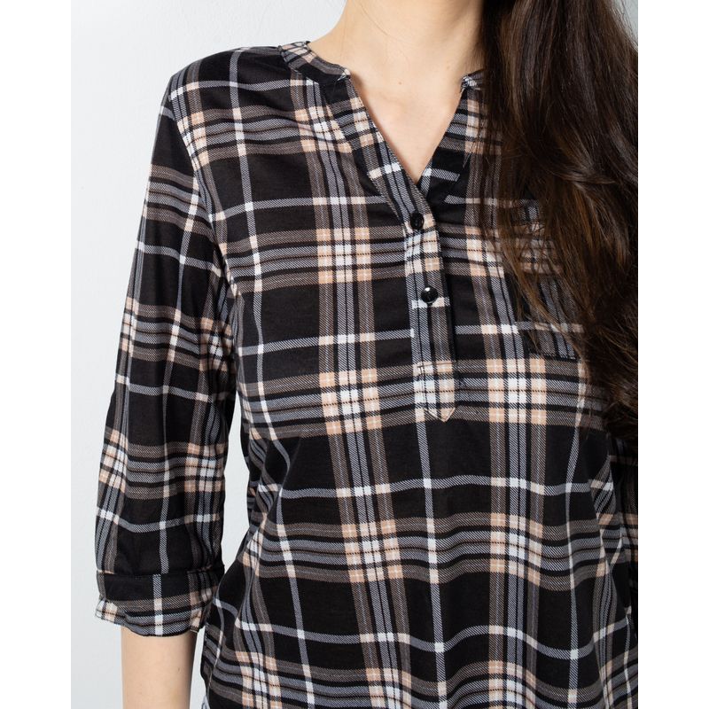Bluza-in-carouri-cu-maneci-ajustabile-24PUZ93112