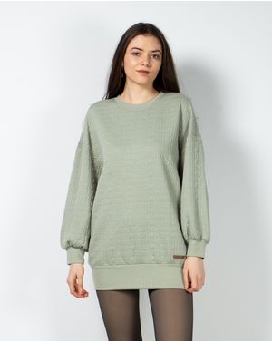 Bluza lunga cu mansete elastice 24PUZ93120