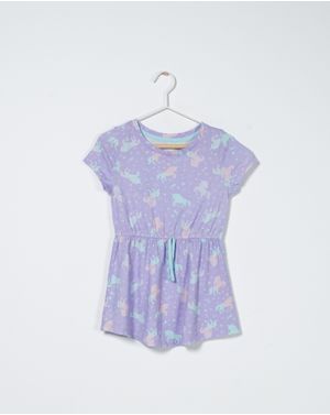 Rochie din bumbac cu maneca scurta pentru fete N230922006