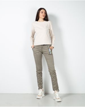 Pantaloni uni cu talie joasa 23ITT93003