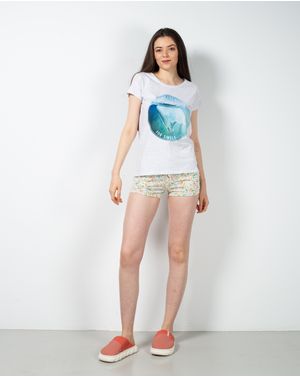 Pantaloni de pijama scurti cu imprimeu floral 23ITTH4002