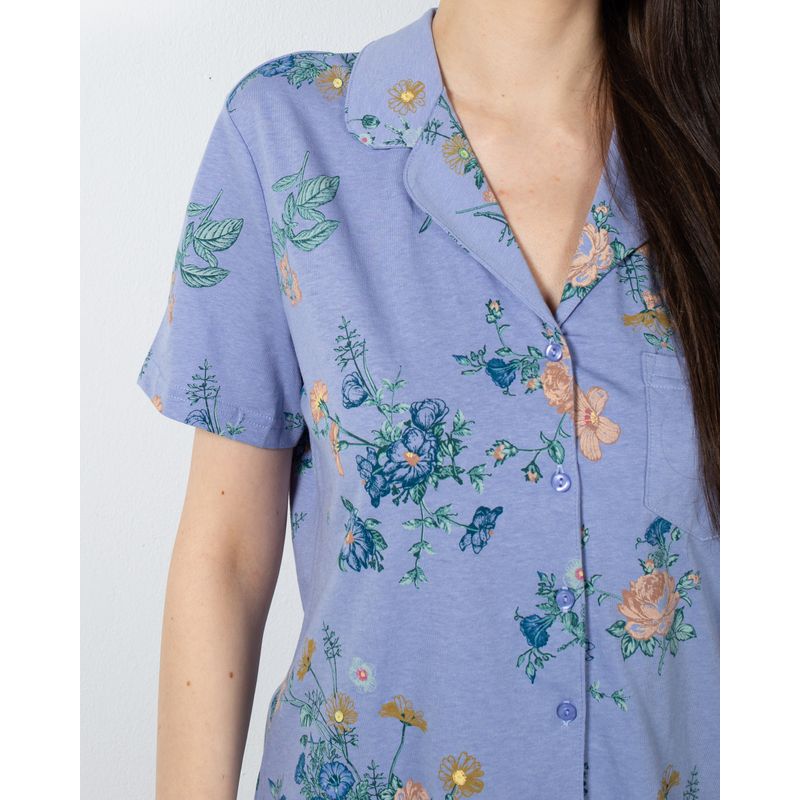 Pijamale-scurte-cu-nasturi-si-imprimeu-floral-23ITTH7001