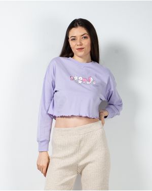 Bluza de pijama crop cu maneca lunga 23MUR41010