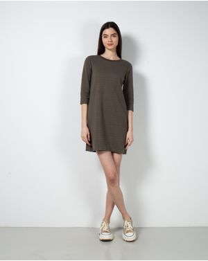 Rochie dreapta cu maneca trei sferturi 23ALN02019