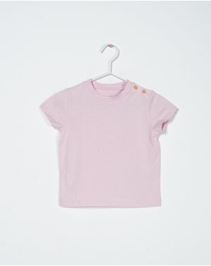 Tricou uni din bumbac pentru fete 23SPO03010
