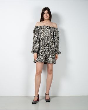 Rochie scurta animal print  23ITTH8010