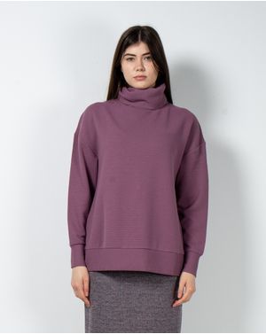 Bluza uni cu guler rulat 24YEL20018