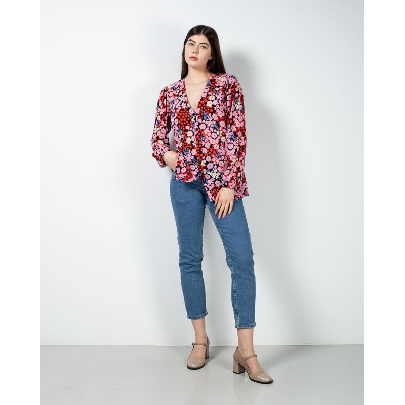 Bluza-cu-decolteu-si-imprimeu-floral-24YEL20022