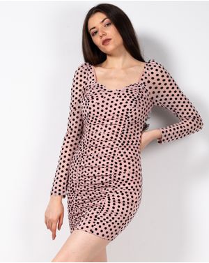 Rochie cu fronseuri si buline 23ITTH9042