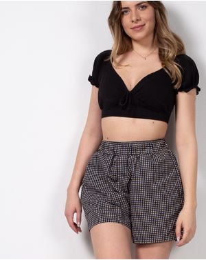 Pantaloni scurti cu talie elastica 23ITTH9025