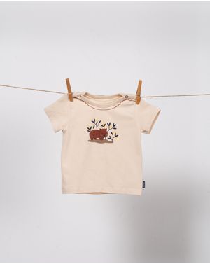 Tricou cu imprimeu si maneca scurta pentru bebelusi 23SPO17042