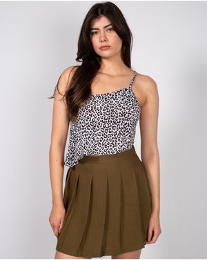 Top asimetric cu animal print 23ITTH9089