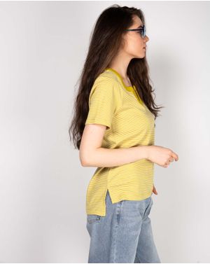 Tricou cu fante laterale si dungi 24AVI02004