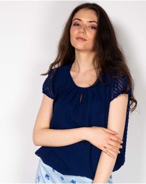 Bluza uni cu maneci scurte 24DAV08007