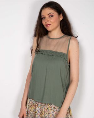 Bluza uni din bumbac fara maneci N231025001