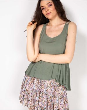 Bluza din bumbac cu spate din plasa N231025002