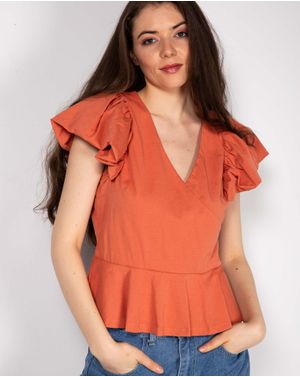 Bluza cu decolteu si peplum N240317008