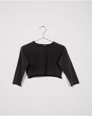 Bluza scurta din bumbac pentru fete 23SPO03097