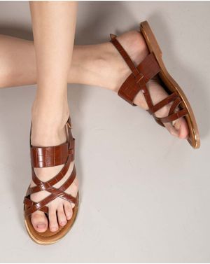 Sandale casual cu talpa joasa si catarama 24HAT06008