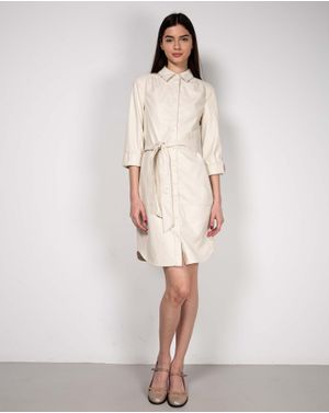 Rochie din imitatie de piele cu capse si cordon 23MAY12025