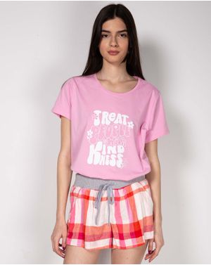 Pantaloni scurti din bumbac cu snur in talie N240332001