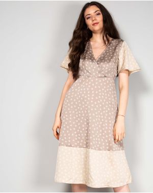 Rochie midi cu maneci scurte 23MAY12027