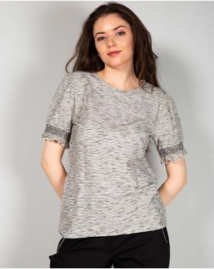 Bluza din bumbac cu maneca scurta N240302025