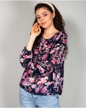 Bluza lejera cu imprimeu floral N240304009