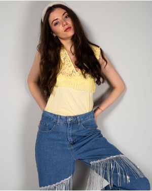 Bluza uni cu model brodat N240304011